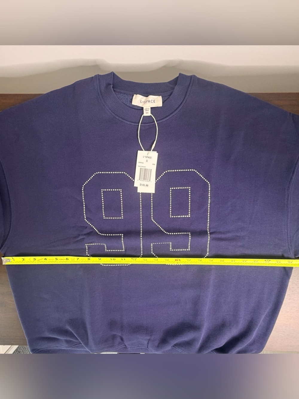 l*space Navy Rhinestone Detail Sweatshirt $145 US - Picture 8 of 11